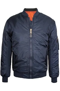 NEU HERREN WENDE FLIEGER BOMBER JACKE, MARINEBLAU, GR. S-XL - Bild 1 von 4
