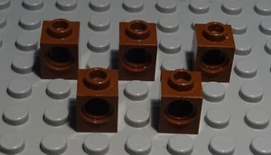 Lego Technic Brick 1X1 New Brown 5 Pieces - Picture 1 of 1