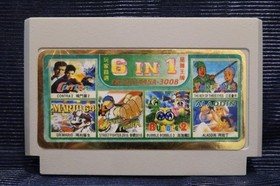 Aladdin 6IN1  Famiclone Pegasus cartridge 8 bit Famicom 60 pin Nes Game Dendy