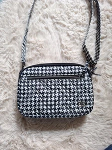 Lug Super Coupe Convertible Crossbody Bag ~ Black Houndstooth - Picture 1 of 14