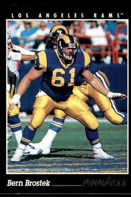 1993 Pinnacle Bern Brostek Los Angeles Rams #42 - Image 1 of 2