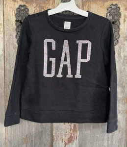 GAP Sudadera Juvenil Grande (10) Negra Manga Larga Logo Cuello Redondo Informal Niñas - Imagen 1 de 5