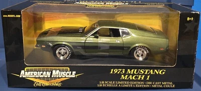 Ford Mustang Mach 1 1973 escala 1/18 American Muscle de colección Ertl verde LTD Foto 1 de 4