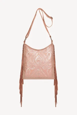 Bolso de Hombro Luna Shimmer Metálico Rosa/Plateado Foto 1 de 4