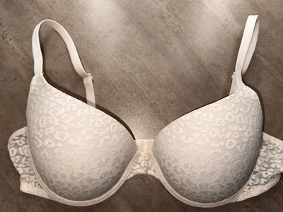 Sujetador push up Victoria’s Secret rosa blanco encaje estampado animal usar en todas partes 38C Foto 1 de 4