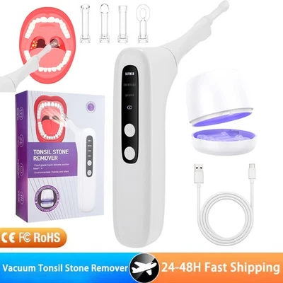 HAILICARE Electric Vacuum Tonsil Stone Removal 3 Mode Tonsil Stone Cleaner Oral Fresh Care