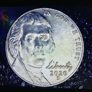 2020d Jefferson Nickle DDO/DDR AU CIRCULATED - Picture 1 of 4