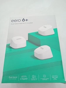 eero 6+ AX3000 Wi-Fi 6 Dual Band Gigabit Sistema Mesh 3 Pezzi - Solo Ricambi - Foto 1 di 9
