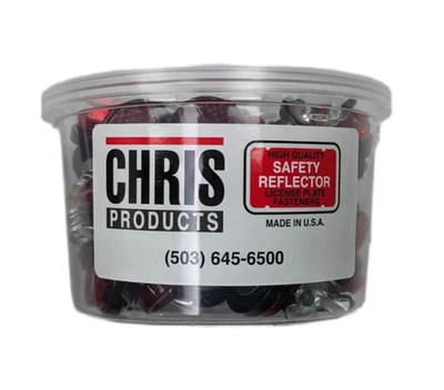 Mini refletores de placa Chris CH40R vermelho pacote com 40 mini refletores para motocicleta - Imagem 1 de 2
