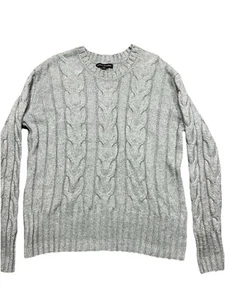 BANANA REPUBLIC Sage Chunky Knit Fisherman Sweater Soft Lightweight Womens Md - Picture 1 of 6