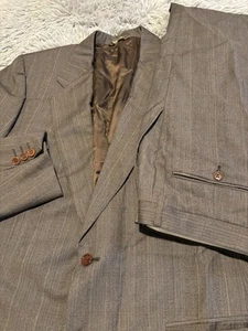 Canali Suit Mens 42 Regular Brown Pinstripe Wool Made Italy Boyd’s Jacket Pants - Picture 1 of 24