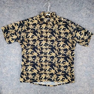 Vintage Pierre Cardin Floral Hawaiian Button-up Shirt Mens Size Large 24x29 EUC - Picture 1 of 14