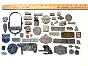 LETTERPRESS LEAD TYPE LETTERS SYMBOLS AND LOGOS - Picture 1 of 4