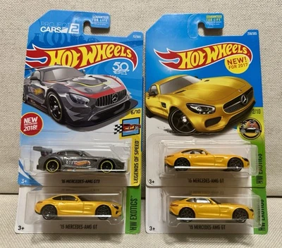 🔥Hot Wheels ‘15 Mercedes-AMG GT~GT3~ERROR~HW Exotics~Legends Of Speed~Set of 4 - Image 1 of 4
