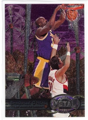 Baloncesto Skybox Metal Universe 1997-98 #50 Shaquille Shaq O'Neal casi nuevo LA Lakers Foto 1 de 2