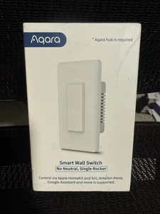 AQARA Smart Wall Switch With Neutral, Single Rocker - White WiFi Home - Picture 1 of 4