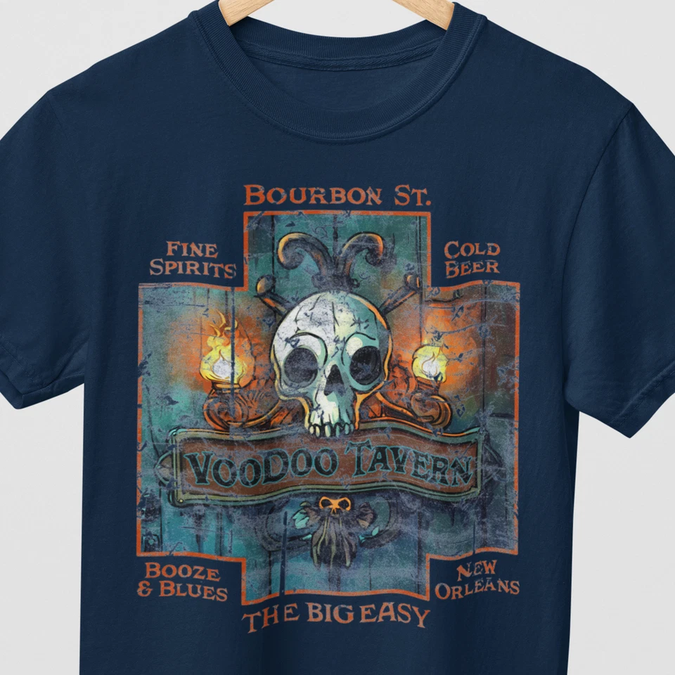 Voodoo Tavern Dive Bar T-shirt, New Orleans Voodoo Unisex Tee, Vintage Dive Bar - Image 1 of 4