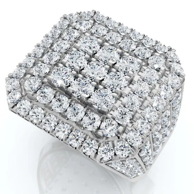 Anillo de diamantes de 5 quilates TW para hombre cultivado en laboratorio Foto 1 de 4