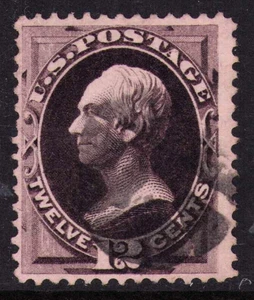 1870 US SC 162 12c Henry Clay in Dull Violet - Used - Picture 1 of 3