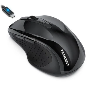 Rechargeable Jiggler Wireless Mouse (BT5.0/3.0 & 2.4G) 4800 DPI Silent USB A ... - Picture 1 of 7