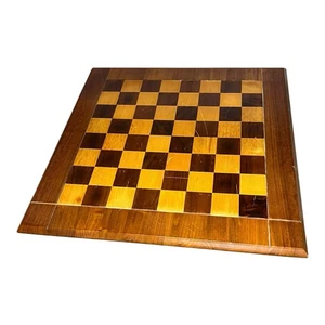 Drueke Model 63 Style Maple Walnut Wood 2-Sided 21” Chess Board (2” Squares) - Picture 1 of 14