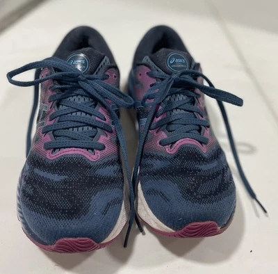 Zapatos para correr ASICS GEL-NIMBUS 23 para mujer azul púrpura talla 8 Foto 1 de 4