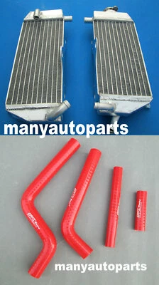 Aluminum Radiator & hose for YAMAHA YZ 125 YZ125 02 03 04 2002 2003 2004 RED - Image 1 of 4