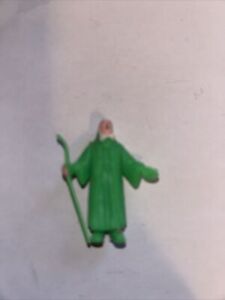 1950s Plastic Childrens Toy Moses Holding Staff Holy Bible Green 