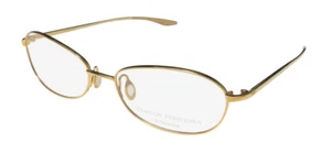 NEW BARTON PERREIRA HAZEL EYEGLASS FRAME WOMENS FULL-RIM OVAL GOLD GOL TITANIUM - Picture 1 of 8