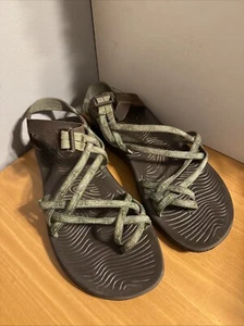 Chaco Womens ZX2 Unaweep Greenish Brown Strappy Sport Sandals Sz 12 - Picture 1 of 5