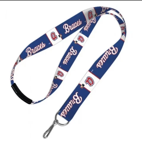 ATLANTA BRAVES COOPERSTOWN COLLECTION LANYARD KEY CHAIN  WIDE 20" MLB Cover