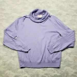 Vintage Pendelton Sweater Womens Large Purple Turtle Neck Pure Virgin Wool - Picture 1 of 10