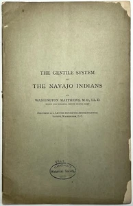 1890 GENTILE SYSTEM NAVAJO INDIANS MATTHEWS JOURNAL AMERICAN FOLKLORE VOL III - Picture 1 of 11