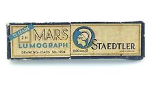 Vintage 1930s 2H Mars Lumograph 3 Leads Staedtler 2.00mm 17g L454