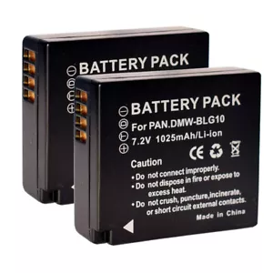 2Pack DMW-BLG10E Battery for Panasonic Lumix TZ91 TZ81 TZ80 TZ101 TZ202 GX80 - Picture 1 of 11