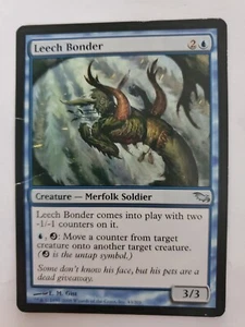 MTG Magic The Gathering Card Leech Bonder Creature Merfolk Soldier Blue Shadowmo - Picture 1 of 2
