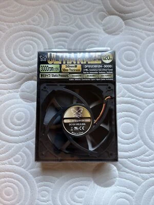 Scythe ULTRA KAZE Heavy Duty 120mm Computer Cooling Fan 3000RPM 12V 3-PIN 4-PIN - Image 1 of 2