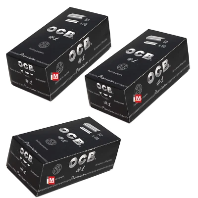 3 x OCB Premium No1 Cartine Corte Singole Regular Size 70mm – 7500 Fogli - Image 1 of 3