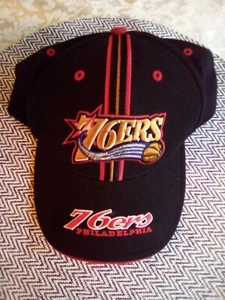 Sombrero vintage 76ers para hombre. Gorra de béisbol negra con correa ajustable ~ Twins Enterprise - Imagen 1 de 9