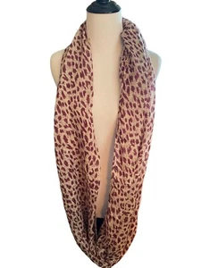 ECHO Bufanda Círculo Infinito Animal Estampado Leopardo Gasa Ligera Con Etiquetas - Imagen 1 de 7