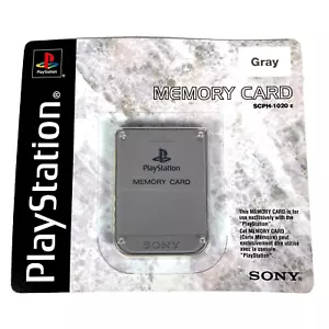 Sony PlayStation 1 PS1 Memory Card Gray SCPH-1020 E Brand New Sealed In Pack - Picture 1 of 7