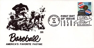 1999 Celebrate Century 1950s Dodgers Yankees FDC MLB Baseball Cachet Envelope - Picture 1 of 2
