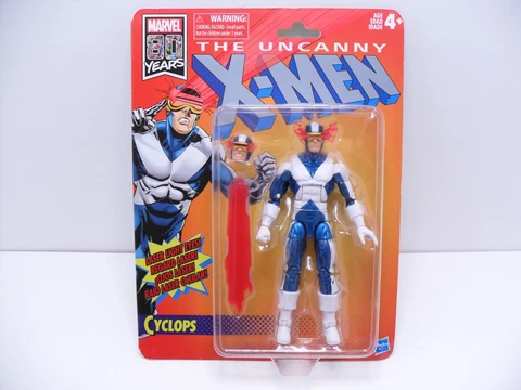 2018 Marvel Legends X-Men Retro Series Blue & White Cyclops 6" Figure ToyBiz Cover