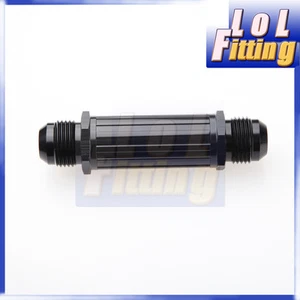 AN -6 AN6 Black Anodised Billet Magnetic Fuel Filter 30 Micron Black - Picture 1 of 4