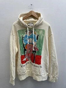 Authentic GUCCI Garden MENS Beige Cotton Isabella Graphic Print Hoodie Sz XL - Picture 1 of 10