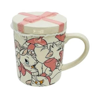 Taza de cerámica Disney Aristocats Marie Expressions impresión 16 oz con tapa de lazo rosa-NUEVA - Imagen 1 de 6