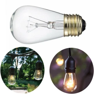 24 Pack E27 Screw S14 11W Bulb Tungsten Filament Light Bulbs for Festoon Lights - Picture 1 of 12
