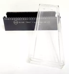 Vintage TDC Mico Slide Tray for 2x2 Slides - Clear Cover - Holds 30 Slides - USA - Picture 1 of 8
