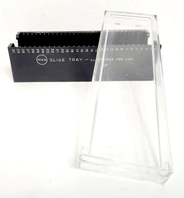 Vintage TDC Mico Slide Tray for 2x2 Slides - Clear Cover - Holds 30 Slides - USA - Image 1 of 4