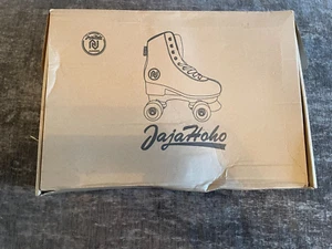 JajaHoho Gold Holographic High-Top PU Leather Roller-skates, Size 10 - Picture 1 of 4